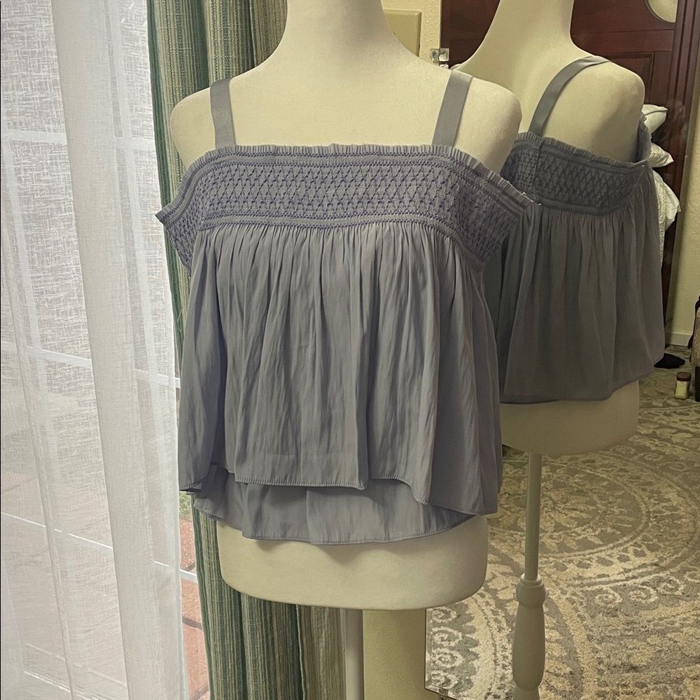 Ramy Brook Light Purple Smocked Blouse